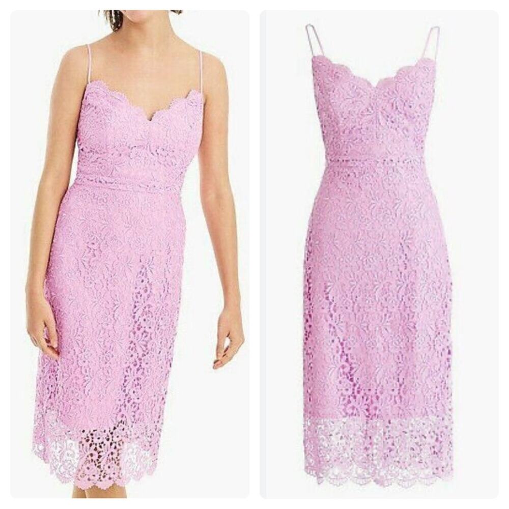 J.Crew Guipure Lace Spaghetti Strap Dress